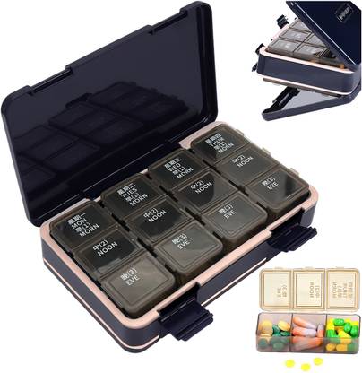 Zibuyu 3 Times A Day Pill Organizer 3 Times A Day Weekly Pill Box Medicine Organizer Box Pill Box