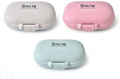 H&M Store Day 4 Compartment Pill Box, Travel Pill Case, Moisture Proof, Daily Tablet Case 1pc Pill Box