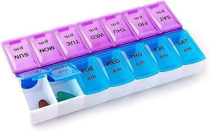 SKR 7-Days Medicine Box, Pill Organizer, Travel Pill Box Pill Box