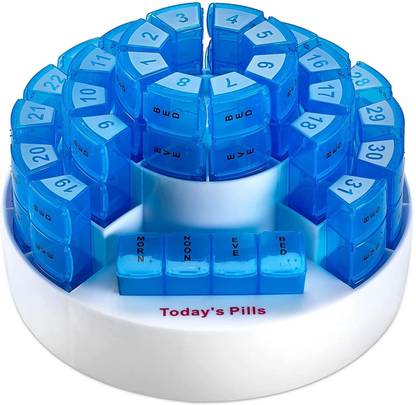 Ezyfit Pill Box 31 Day Medication Organizer EZY-057 Monthly Pill Box 31 Day Medication Organizer Pill Box