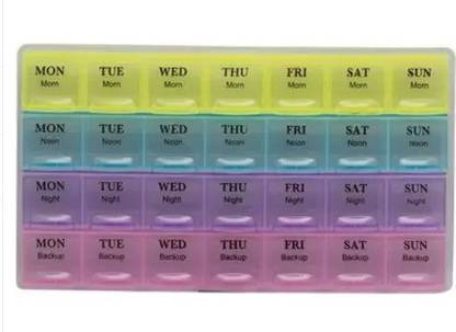 DOMUM 1 MONTH Pill Medicine Organiser Reminder Storage Box For 28 Days or 4 Weeks. Pack Of 1. Pill Box