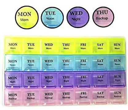 MEDS 4 TIME A DAY Pill Box