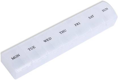 Extra Care 7-Day Weekly Single Line Pill Box travel box medicine dispenser 7 Day Pill Box