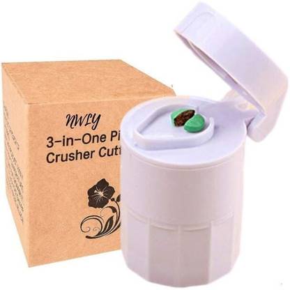 Uratech TABLET CUTTER 3 in 1 Manual Cutter , Storage , Grinder Grinder F or Small Pills Manual Pill Cutter - Splitter - Crusher