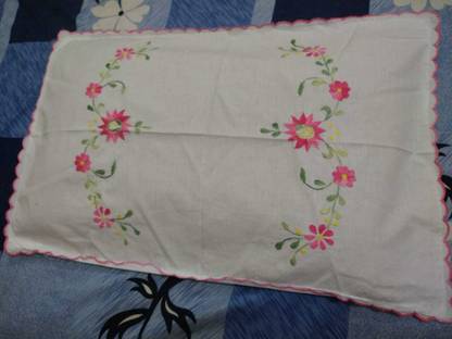 FAB COLLECTIONS Plain Cotton Filled Flap Standard Size Pillow Protector