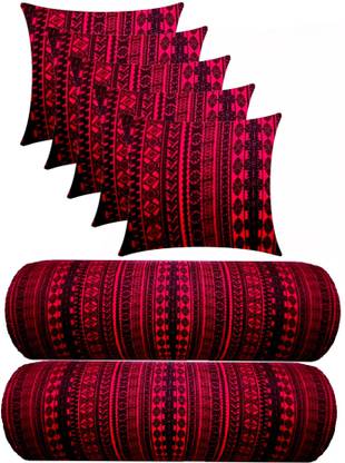 GKM Microfibre Bolster Pack of 7 Geometric