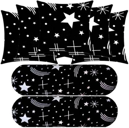 PALVIT Microfibre Bolster Pack of 7 Abstract