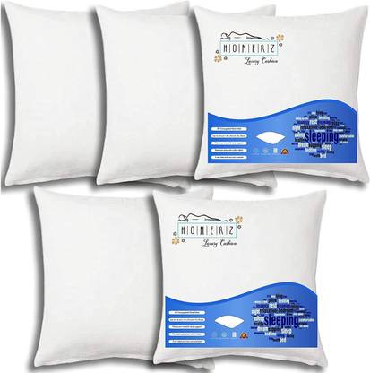 homerz Polyester Fibre Solid Cushion Pack of 5