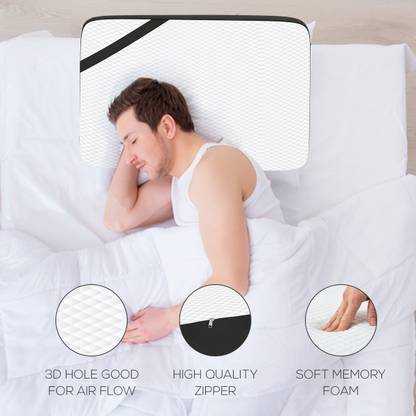 Flipkart SmartBuy MEMORY FOAM ORTHOPEDIC TWO SIDE CURVE PILLOW Memory Foam Solid Sleeping Pillow Pack of 1
