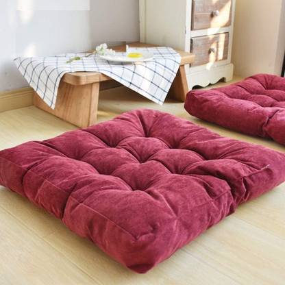 aeTHEric Microfibre Floor Cushion Pack of 1 Solid