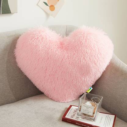 Cyuteenuts Microfibre Cushion Pack of 1 Solid Fur pillow