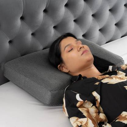 Wakefit Memory Foam Sleeping Pillow Pack of 2 Solid