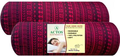 ACTOS Microfibre Bolster Pack of 2 Abstract