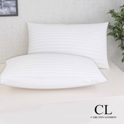 CARLTON LONDON Microfibre Stripes Sleeping Pillow Pack of 2