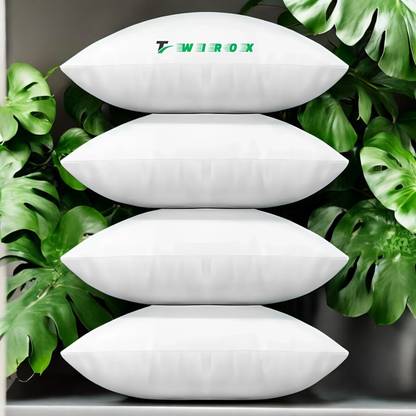 TWIROX LUXURY Cotton Solid Sleeping Pillow Pack of 4