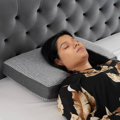 Wakefit Memory Foam Sleeping Pillow Pack of 2 Solid