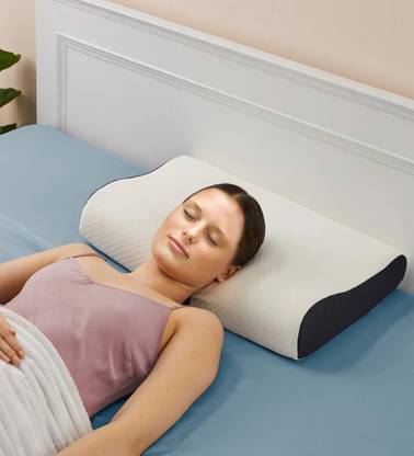 REYCONA Bed Pillow for Sleeping & Neck Pain Relief Suitable - Memory Foam Solid Orthopaedic Pillow Pack of 1