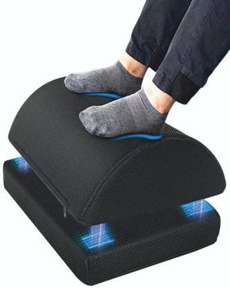 METRON Foot Rest Office Chair for Under Table | Adjustable in 2 Heights (5" & 7") Foam Solid Orthopaedic Pillow Pack of 1