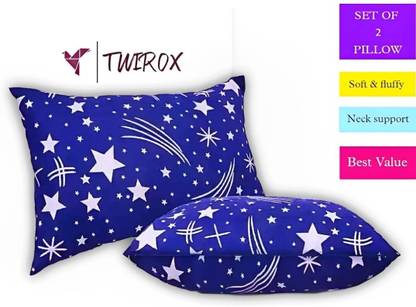 TWIROX LUXURY Polyester Fibre Abstract, Solid Sleeping Pillow Pack of 2