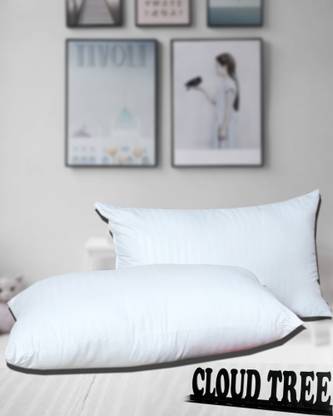CLOUD TREE Pillow Series Polyester Fibre Stripes Sleeping Pillow Pack of 2