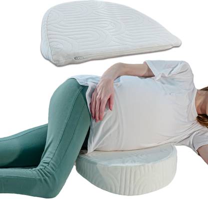 The White Willow C-Shaped Wedge Pregnancy Memory Foam Solid Pregnancy Pillow Pack of 1