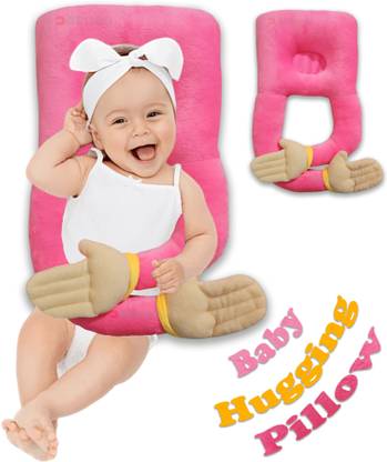 Pseudo Hug pillow Cotton Solid Baby Pillow Pack of 1