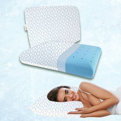 AYKA Memory Foam Orthopaedic Pillow Pack of 2 Solid