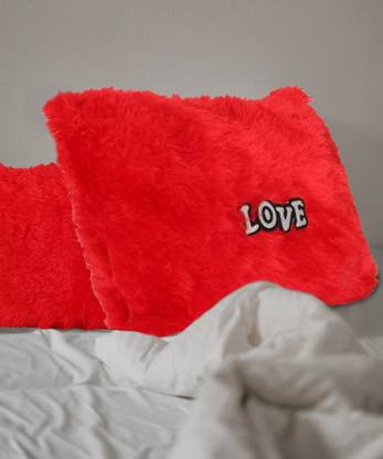 SAWARIYATELECOM Soft love takiya Cotton Solid Cushion Pack of 2