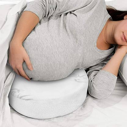 FOVERA Memory Foam Pregnancy Pillow Pack of 1 Solid Memory Foam Pregnancy Pillow Wedge for Maternity -Multi-Purpose Maternity Pillow