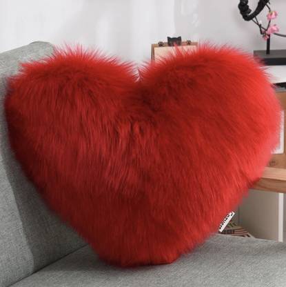 Cozyert Microfibre Cushion Pack of 1 Solid Heart pillow