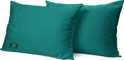 द वुड व्हाइट इंडिया Microfiber Soft Pillow Set of 2. 16 x 24 Inches or 41 x 61 cm. Teal Pillows माइक्रोफाइबर ठोस सोने वाली तकिया 2 का पैक