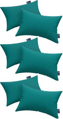 द वुड व्हाइट इंडिया Microfiber Soft Pillow Set of 6. 16 x 24 Inches or 41 x 61 cm. Teal Pillows माइक्रोफाइबर ठोस सोने वाली तकिया 6 का पैक