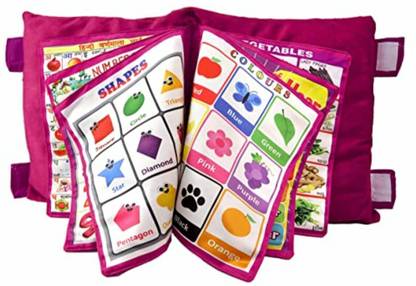 Dominic Cotton Baby Pillow Pack of 1 Alphanumeric, Animals, Birds, Fruits, Nature, Smiley