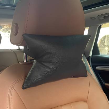 Sleepsia Memory Foam Cushion Pack of 1 Solid Small Car Headrest Cushion Travel Neck Support for Car, Ultra Soft Pain Relief