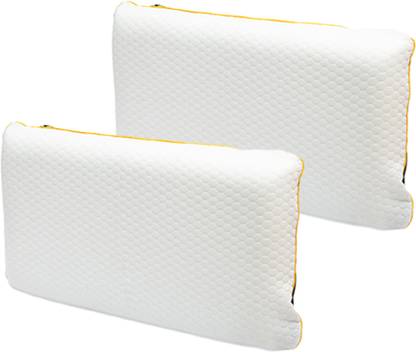 AYKA Memory Foam Pillow Memory Foam Geometric Orthopaedic Pillow Pack of 2
