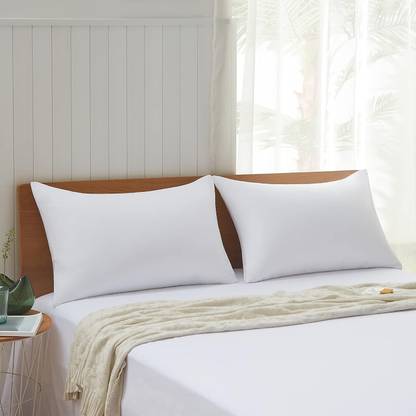 VLYSIUM PERFECT SLEEPER very soft standard pillow / takiya set 20x26 Inch filler (51x66 Inch) Polyester Fibre Solid Lumbar Pillow Pack of 2