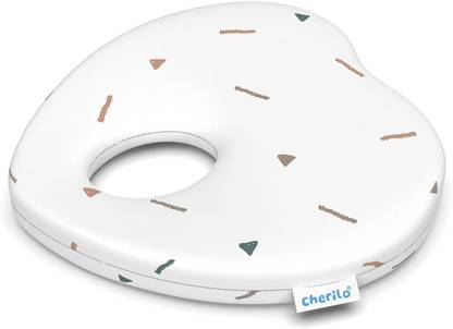Cherilo Memory Foam Head Shaping Pillow for New Born Baby, Memory Foam Geometric Baby Pillow Pack of 1
