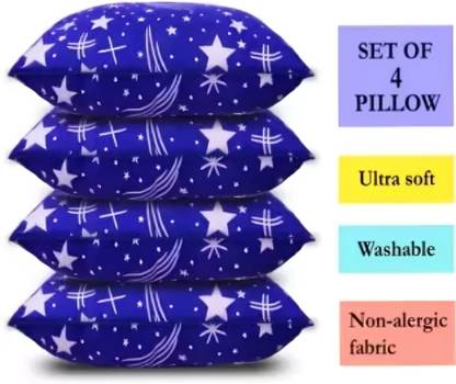 YABAN LUXURY Microfibre Abstract Sleeping Pillow Pack of 4