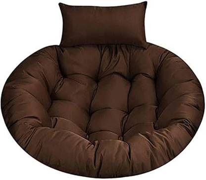 Brown Object Round Cushion for Sitting Hanging Swing Cushion Round Chair Cushion Pillow Microfibre Solid Floor Cushion Pack of 1