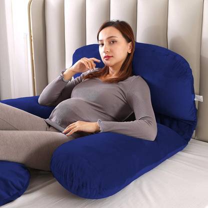 BHEBHA J Shape Polyester Fibre Abstract Pregnancy Pillow Pack of 1