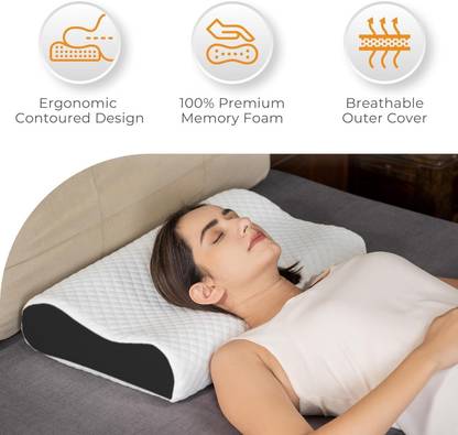 Flipkart SmartBuy ORTHOPEDIC Memory Foam Solid Sleeping Pillow Pack of 1