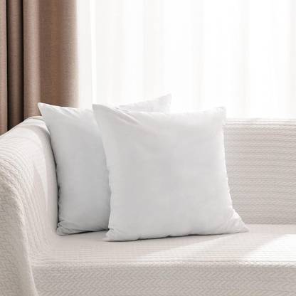 VLYSIUM PERFECT SLEEPER sofa pillows 40cm*40cm cushion fillers for sofa pillows (16x16 cm) Polyester Fibre Solid Cushion Pack of 2