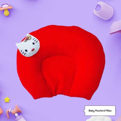 Shinchan Cotton, Mustard Seeds Solid Baby Pillow Pack of 1