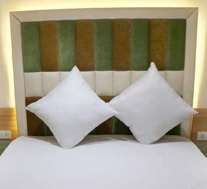 Hoolloomooloo square 24x24 inch big size cushion for sofa pillow set of 2 (60 cm*60 cm) Polyester Fibre Stripes Cushion Pack of 2