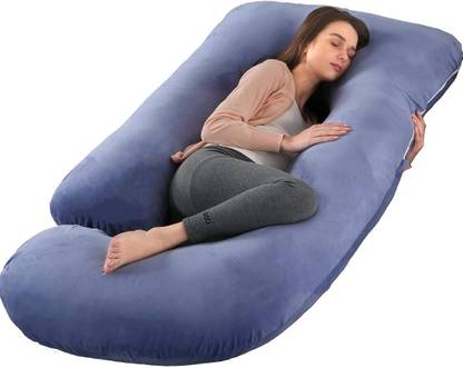 BATTOP ULTRA SOFT J SHAPE PREGNANCY PILLOW Microfibre Solid Pregnancy Pillow Pack of 1