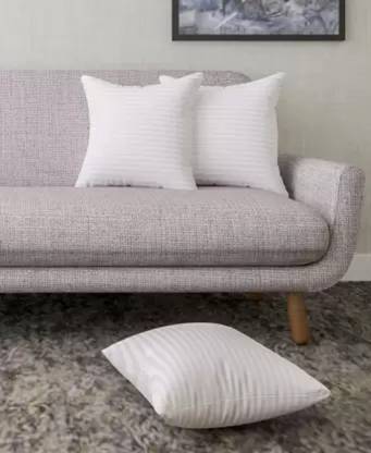 VLYSIUM PERFECT SLEEPER small cushion 12*12 inch pillow for sofa (30x30 cm) Cotton Stripes Cushion Pack of 3