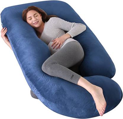 JAGA HOME DECOR J Shape Cotton Solid Pregnancy Pillow Pack of 1