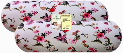 ACTOS Microfibre Bolster Pack of 2 Floral