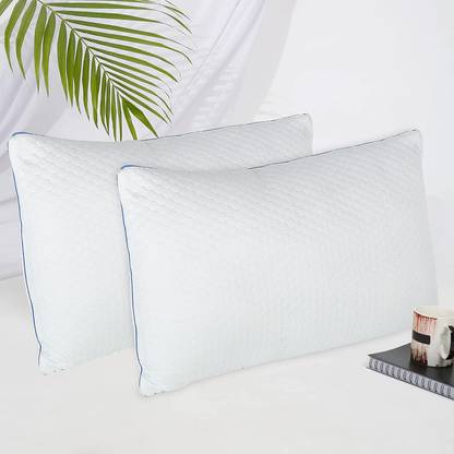 homerz Polyester Fibre Sleeping Pillow Pack of 2 Solid