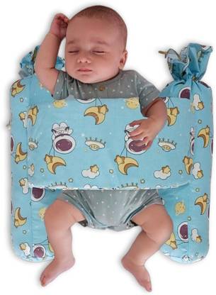 BABY BLOCKS Baby Bolster Pillow | Anti Rolling Baby Sleep Positioner Pillow | 0 – 18 months Polyester Fibre Geometric Bolster Pack of 1